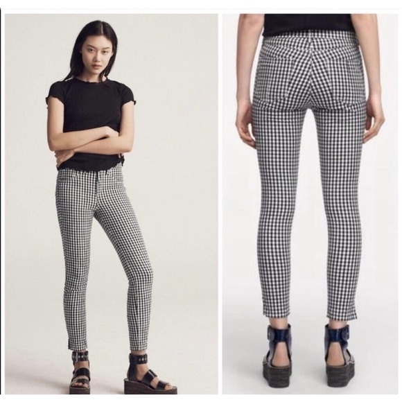 rag & bone Pants - Rag & Bone 10” Capri  gingham check pant